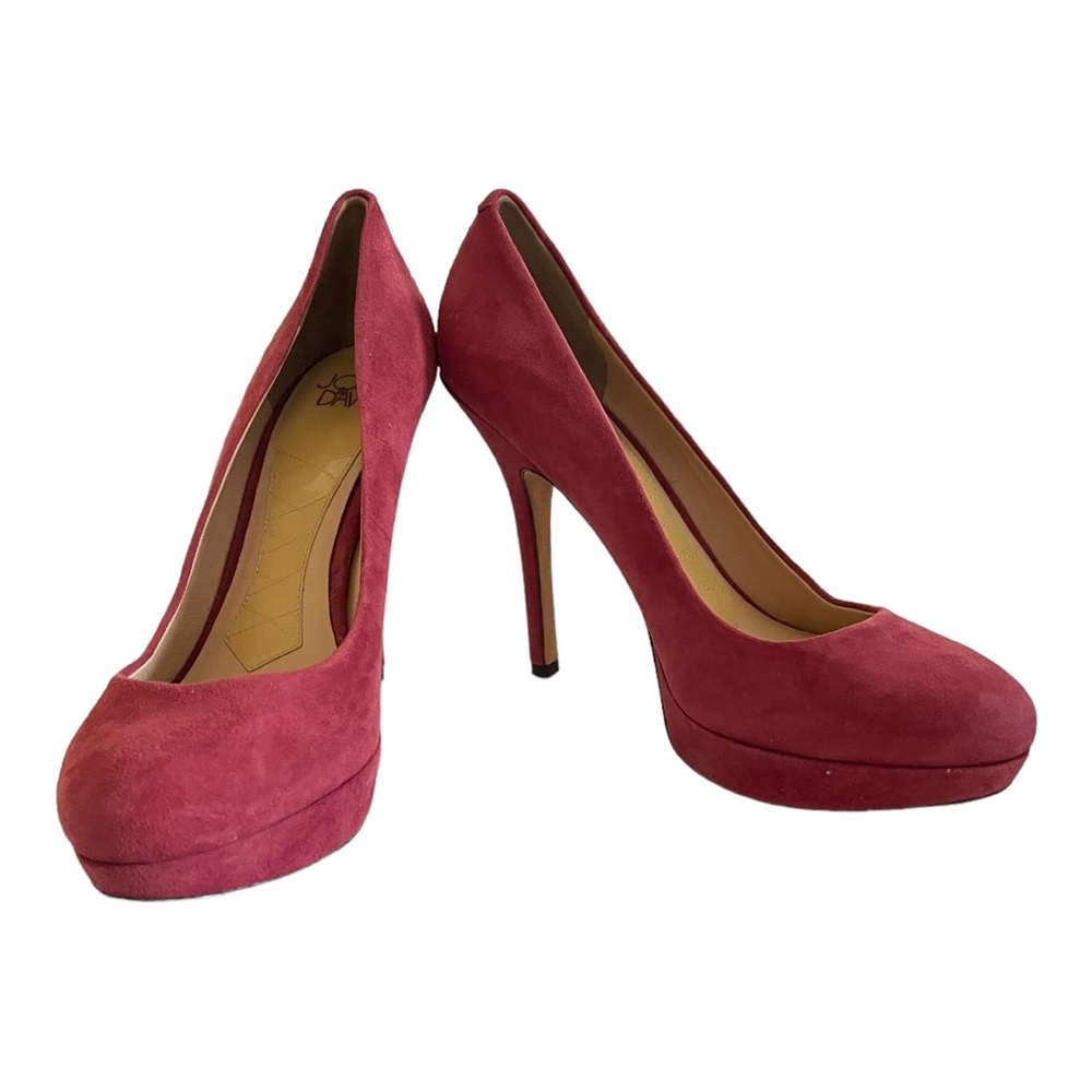 Joan & David Red Suede Heels